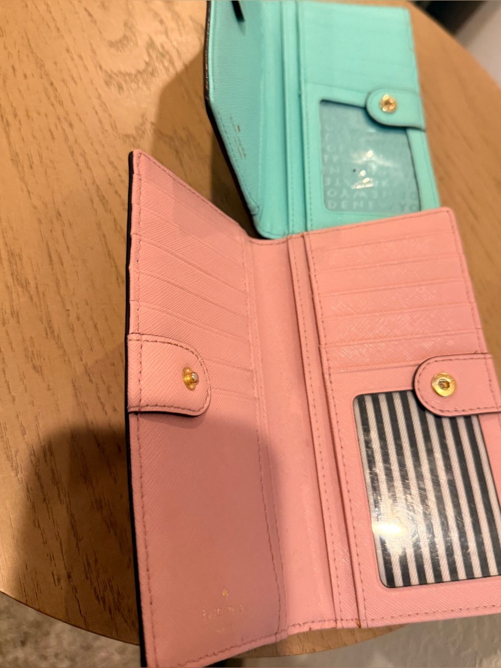 kate spade BUNDLE pastel pink and mint saffiano leather‎ wallets set - Picture 8 of 10
